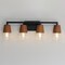Maxim Lighting Carpenter 4-Light Bath Vanity, Walnut/Black 21624CLWNBK - alternate 3